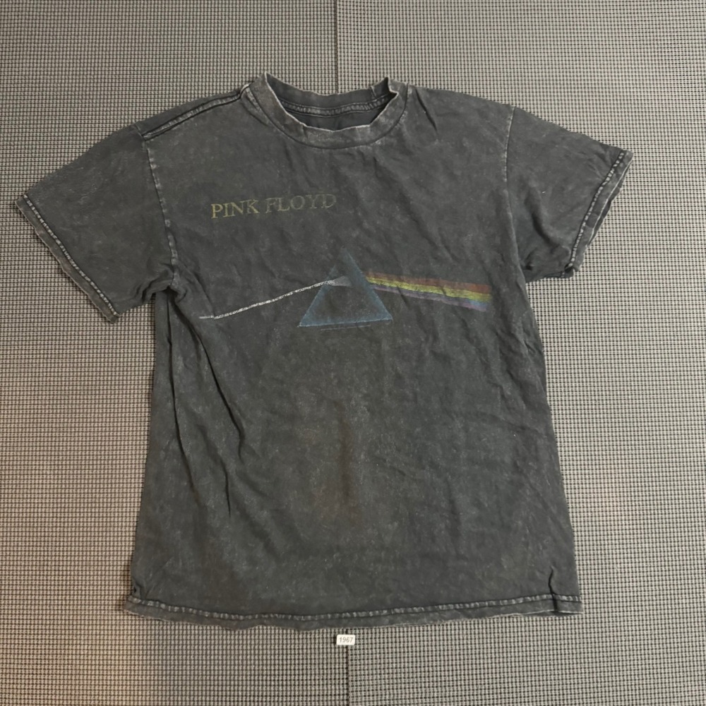 Pink Floyd Dark Side of the Moon Tour Graphic T-Shirt Men's Small Charcoal